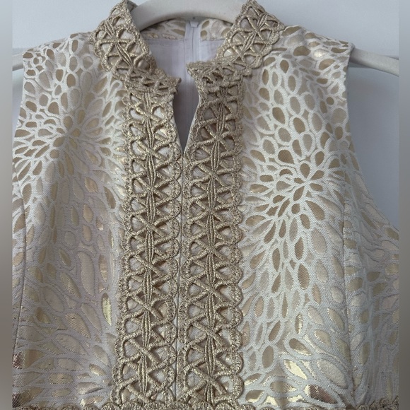 Lilly Pulitzer Gold Jacquard Franci Dress - Picture 3 of 5